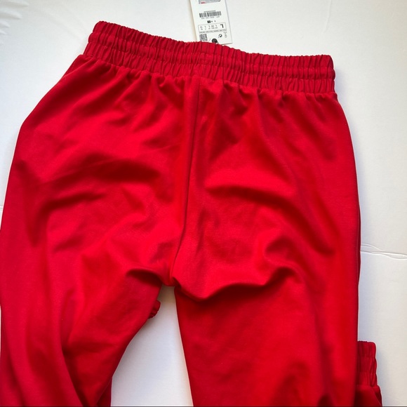 Zara red jogger pants sz L NWT - Picture 3 of 9